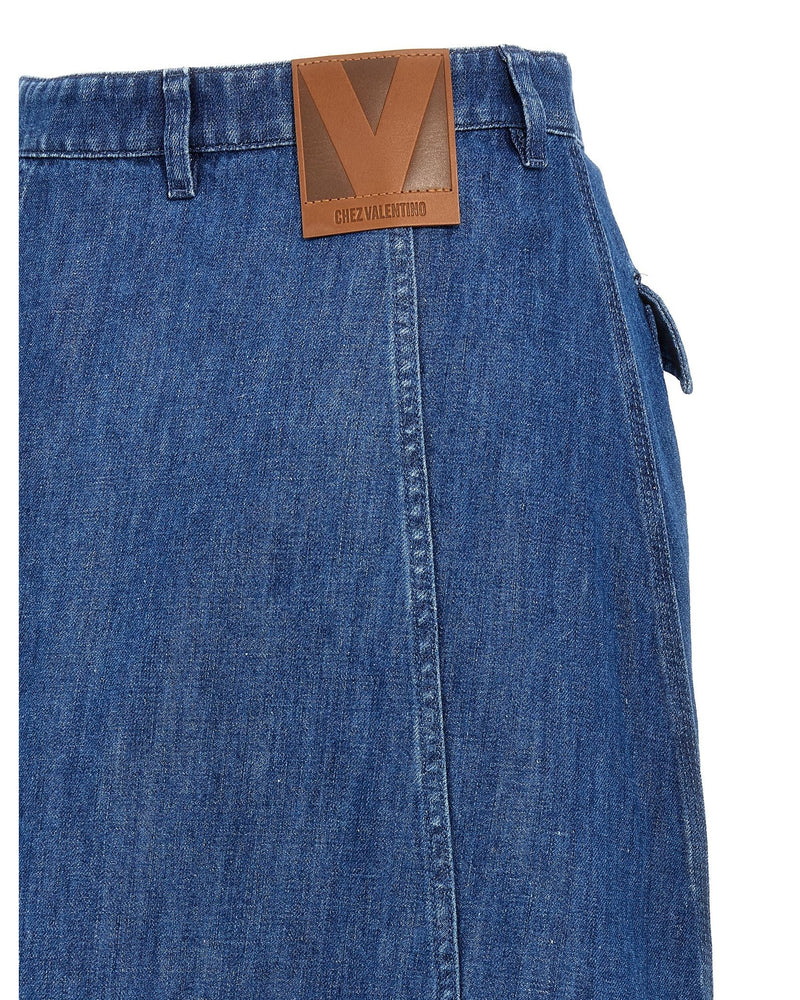Valentino Garavani Denim Skirt Glam Steals