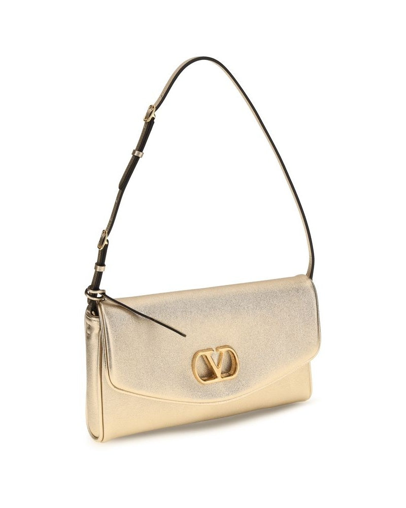 Valentino Garavani Gold Lamb Ovis Aries Clutch Bag Glam Steals