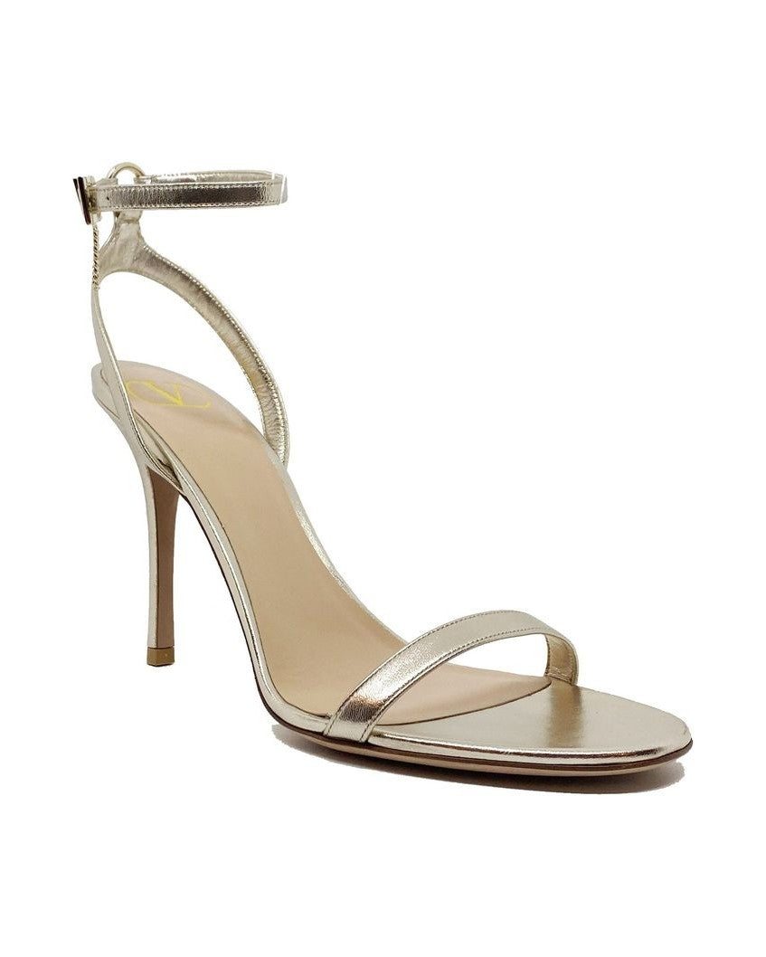 Valentino Garavani Gold Leather Stiletto Heel Sandals Glam Steals