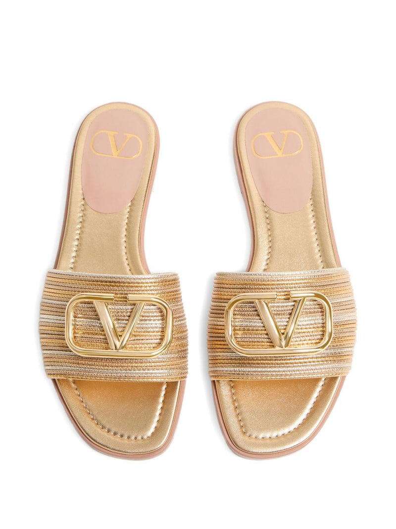 Valentino Garavani Golden Sandals Glam Steals