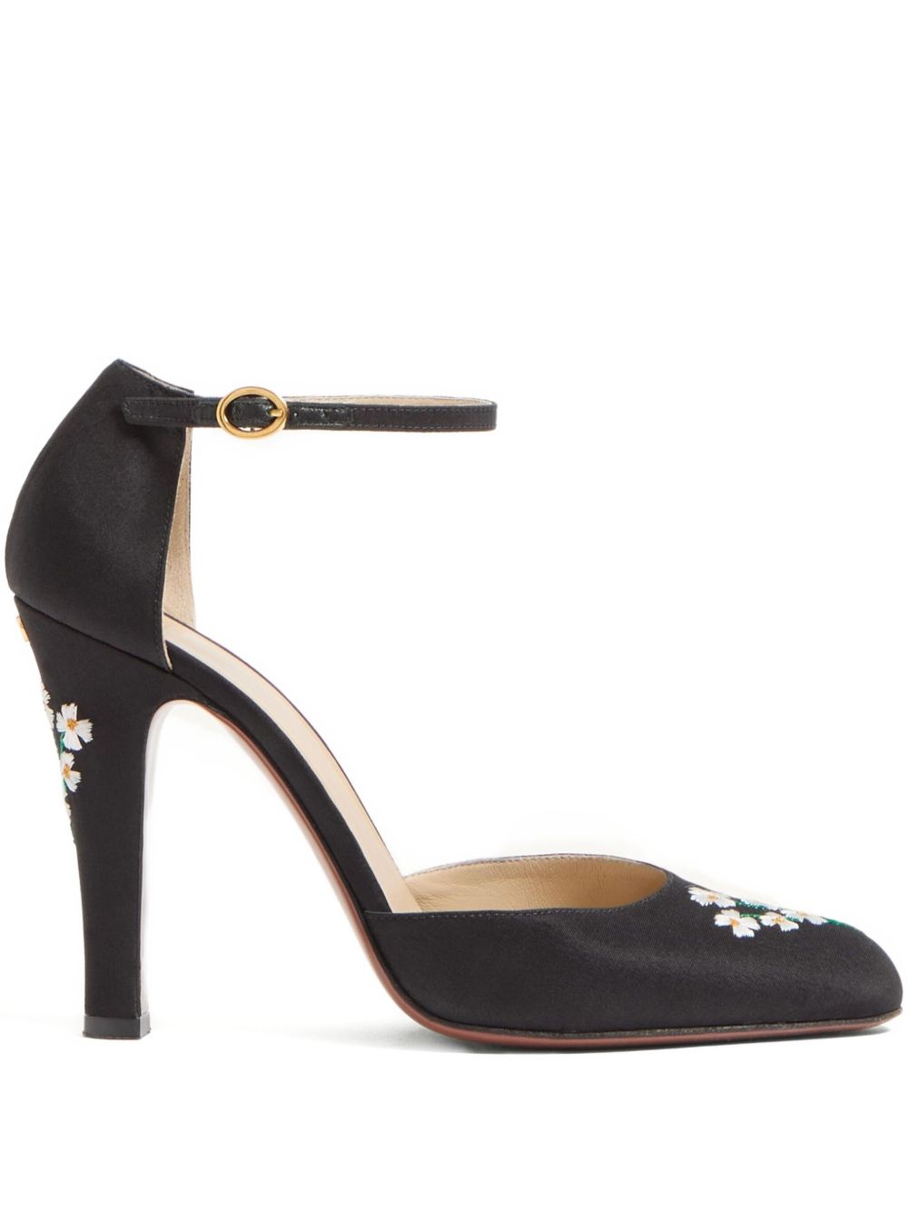 Valentino Garavani Hi Dolly Pumps in Fabric with Floral Embroidery 105mm Glam Steals