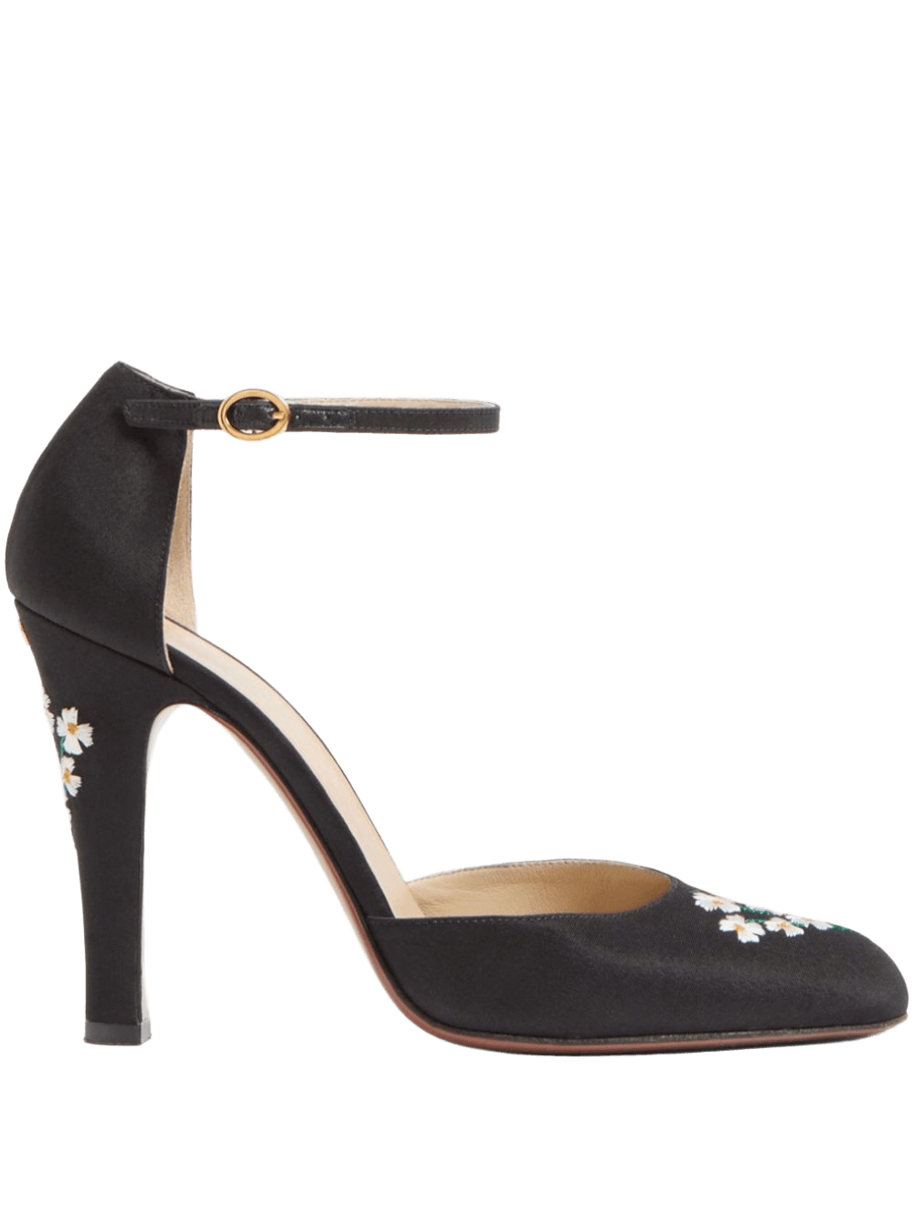 Valentino Garavani Hi Dolly Pumps in Fabric with Floral Embroidery 105mm Glam Steals