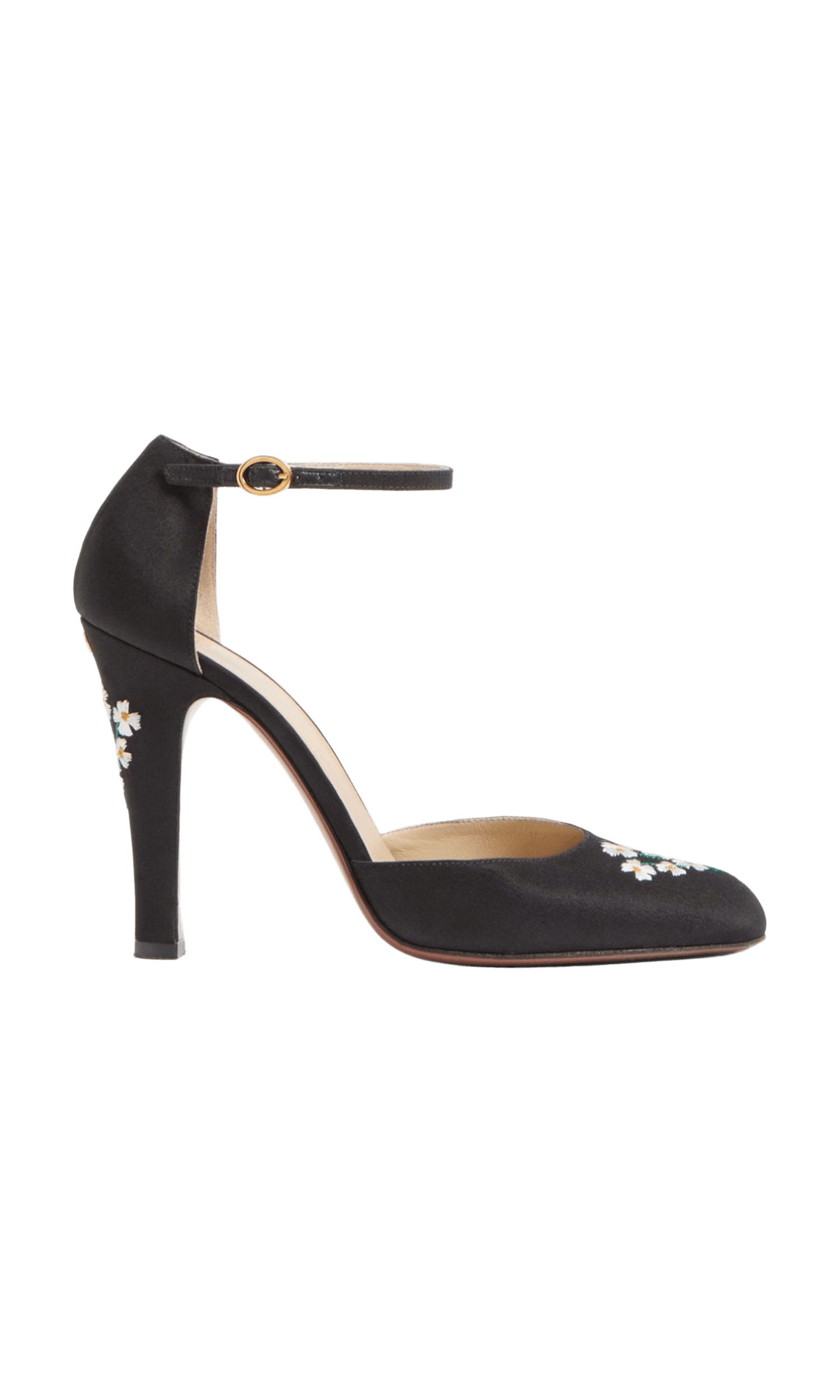 Valentino Garavani Hi Dolly Pumps in Fabric with Floral Embroidery 105mm Glam Steals