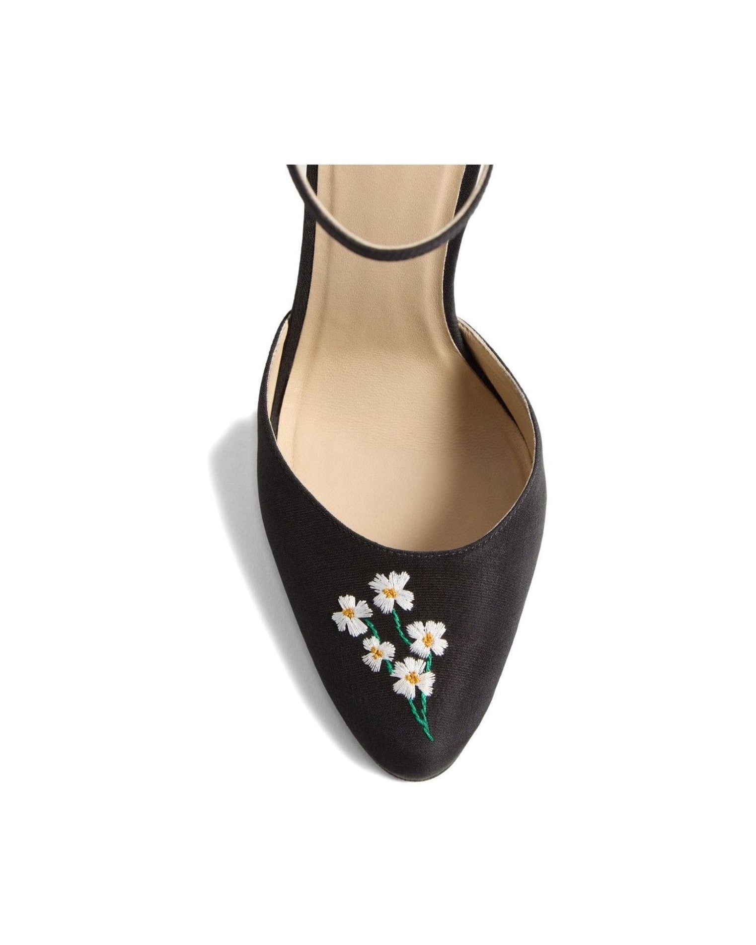 Valentino Garavani Hi Dolly Pumps in Fabric with Floral Embroidery 105mm Glam Steals