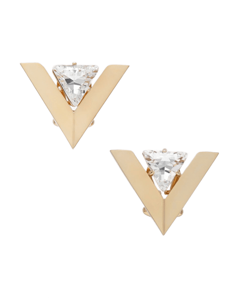 Valentino Garavani Je Les V Crystal Metal Earrings Glam Steals