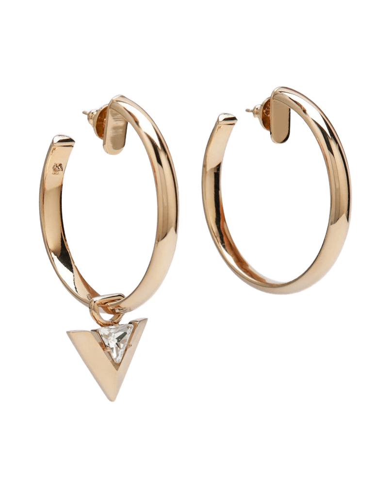 Valentino Garavani Je Les V Crystal Metal Hoop Earrings Glam Steals