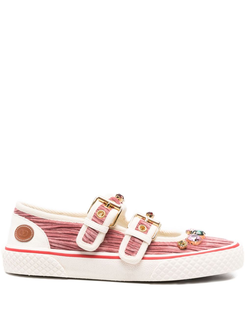 Valentino Garavani Jewel Embellished Buckle Sneakers Glam Steals