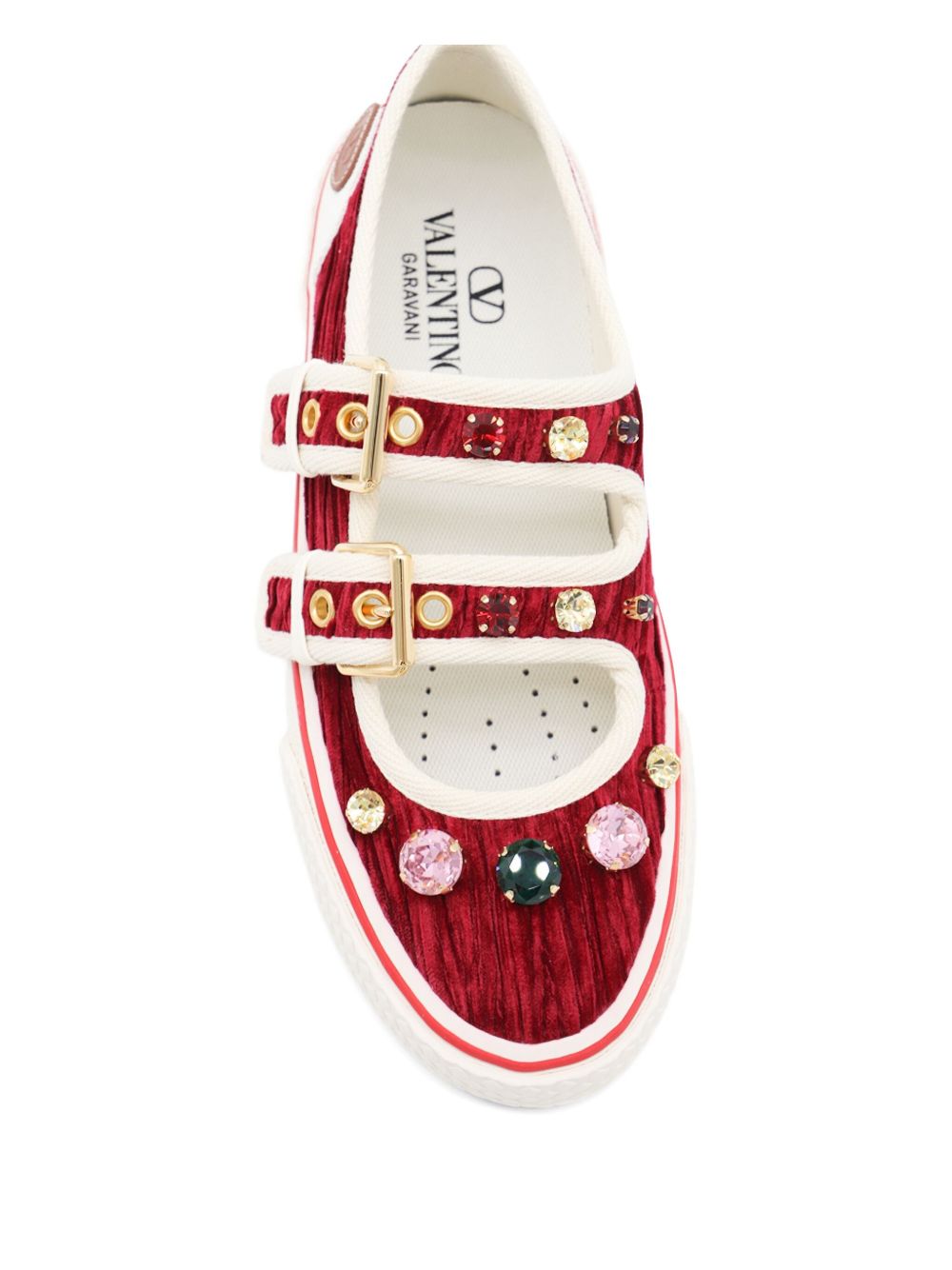 Valentino Garavani Jewel Embellished Buckle Sneakers Glam Steals