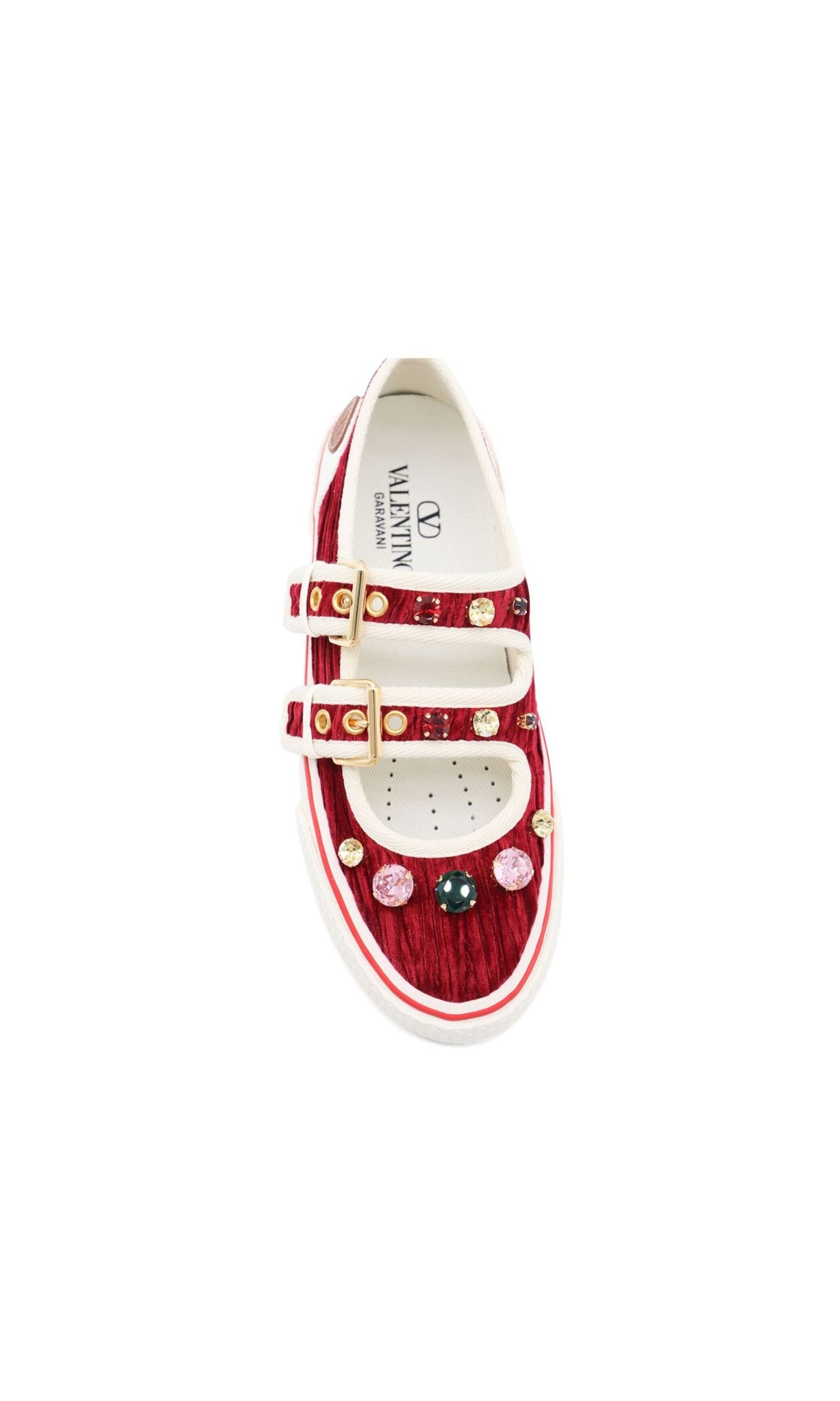 Valentino Garavani Jewel Embellished Buckle Sneakers Glam Steals