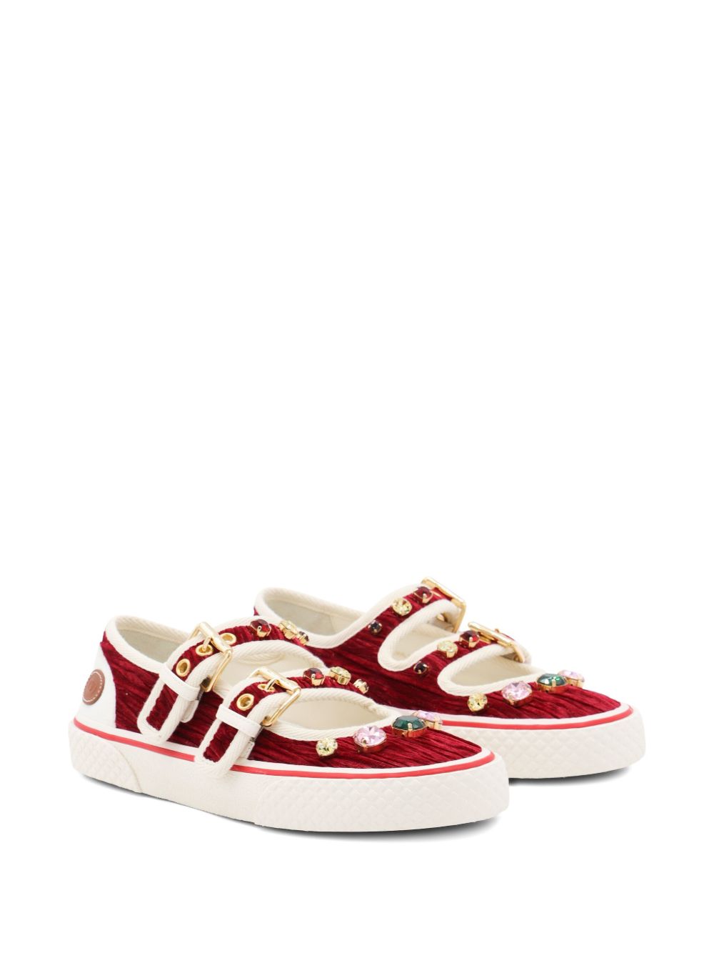 Valentino Garavani Jewel Embellished Buckle Sneakers Glam Steals