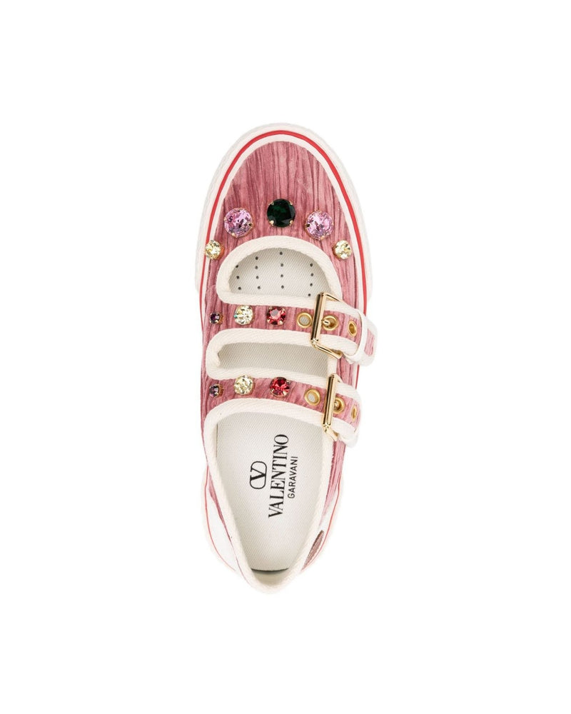 Valentino Garavani Jewel Embellished Buckle Sneakers Glam Steals