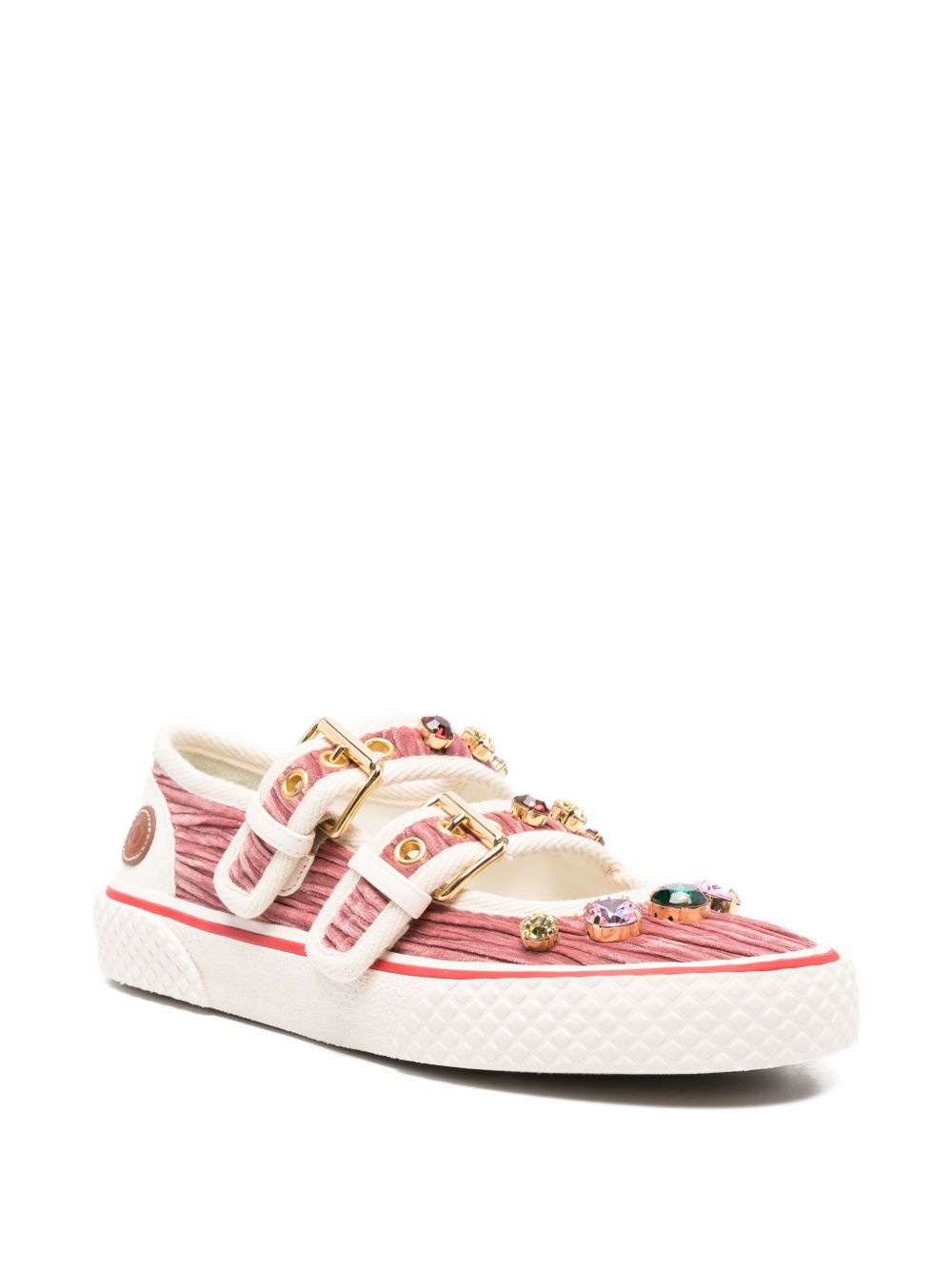 Valentino Garavani Jewel Embellished Buckle Sneakers Glam Steals