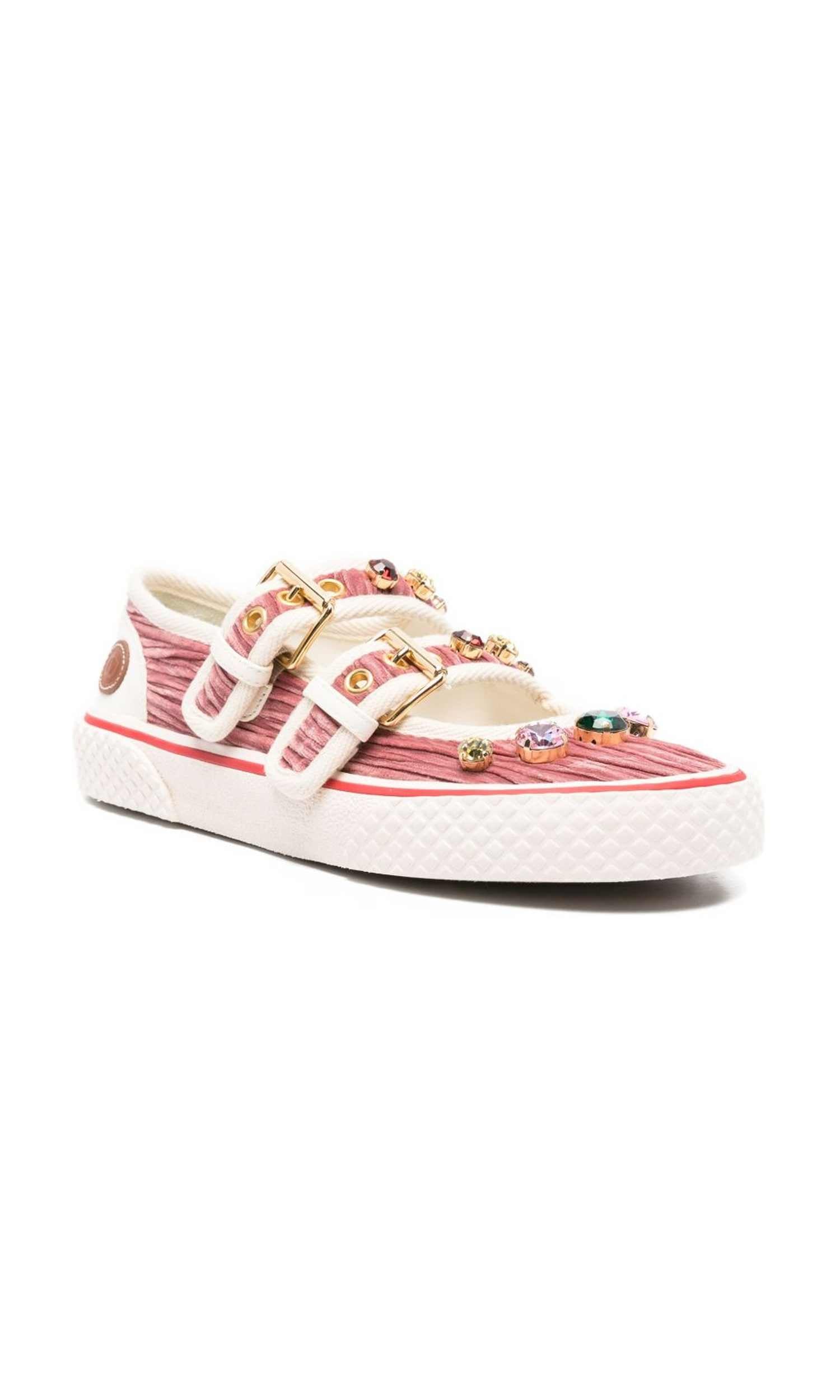 Valentino Garavani Jewel Embellished Buckle Sneakers Glam Steals
