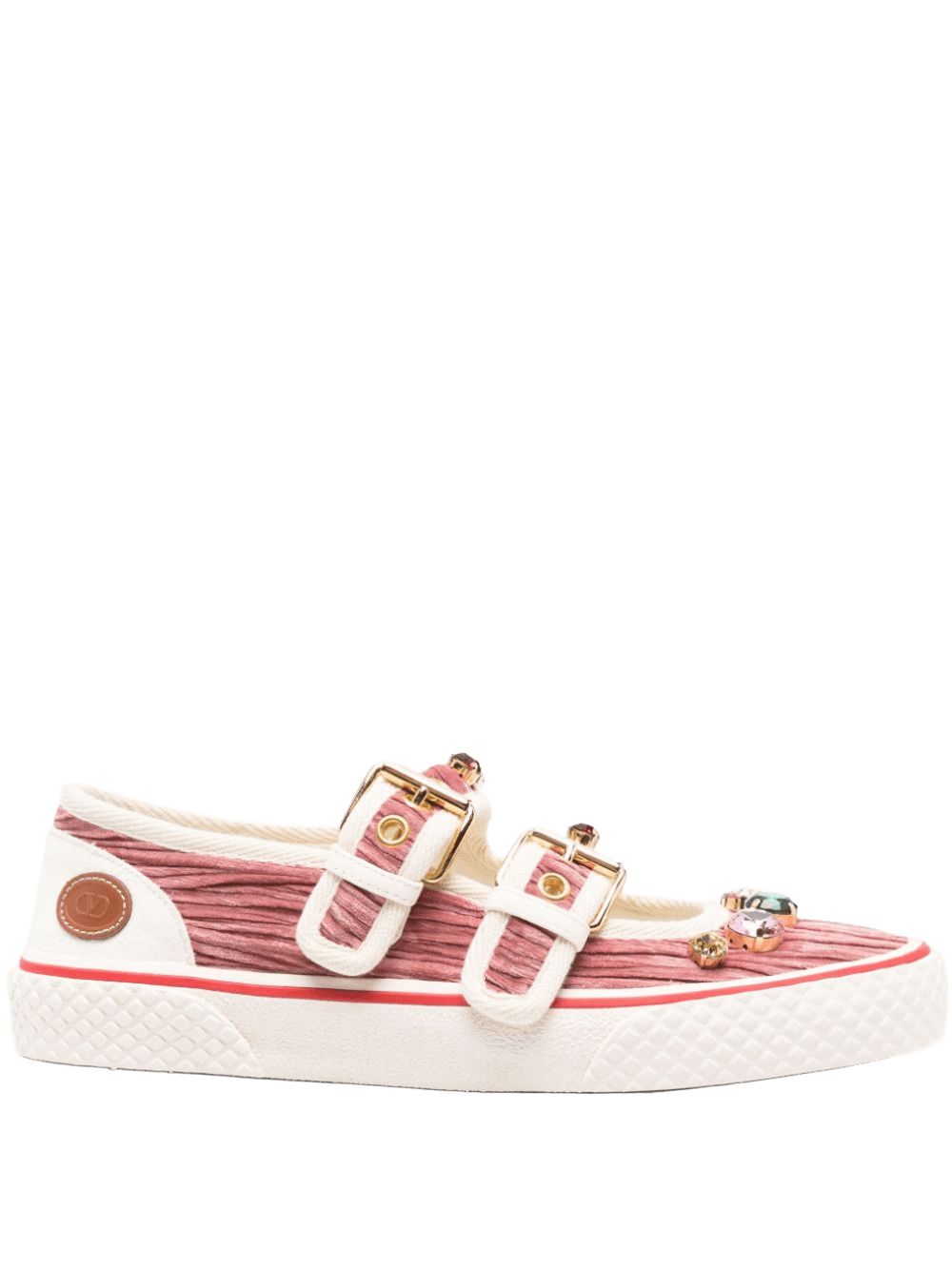 Valentino Garavani Jewel Embellished Buckle Sneakers Glam Steals