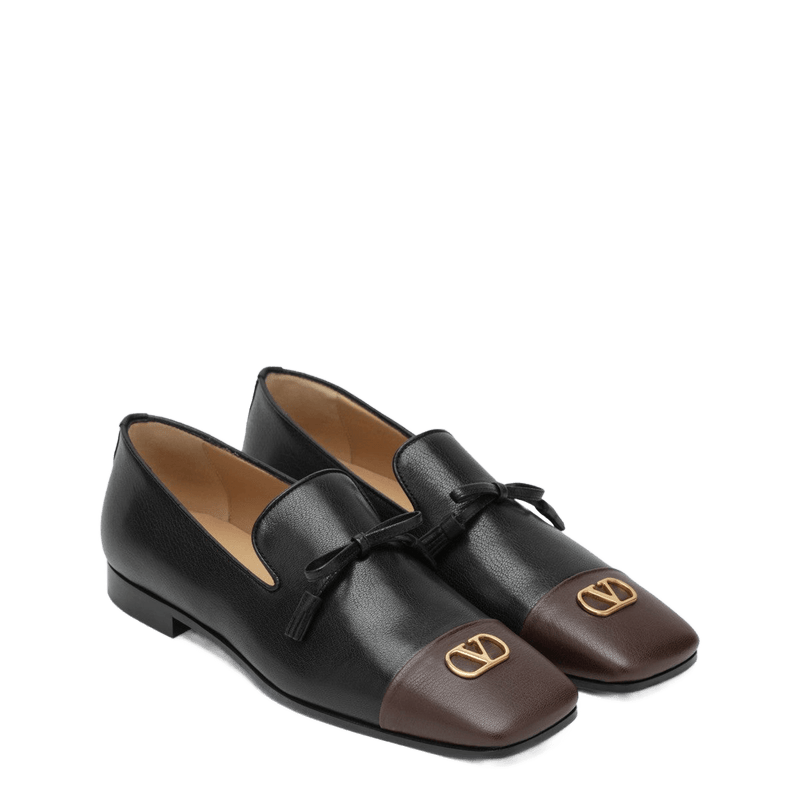 Valentino Garavani Leather Babouchoes Vlogo Loafers Glam Steals