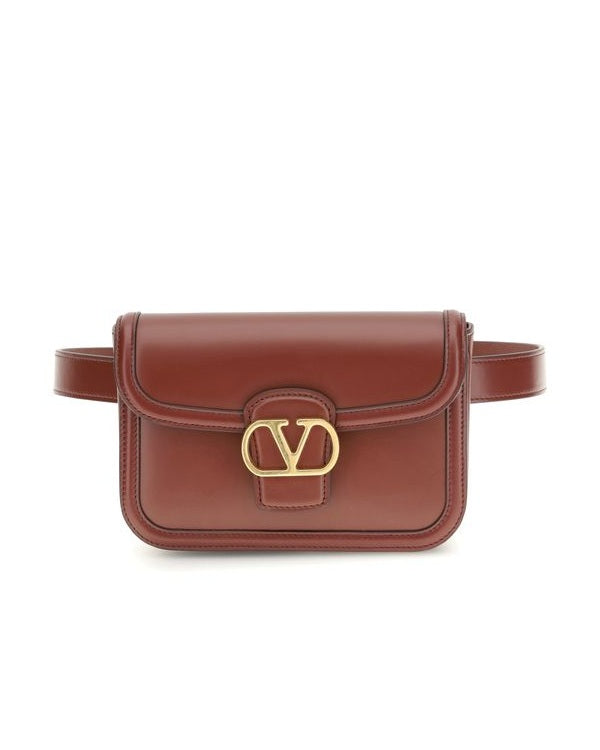 Valentino Garavani Leather Bordeaux Calf Bos Taurus Shoulder Bag Glam Steals