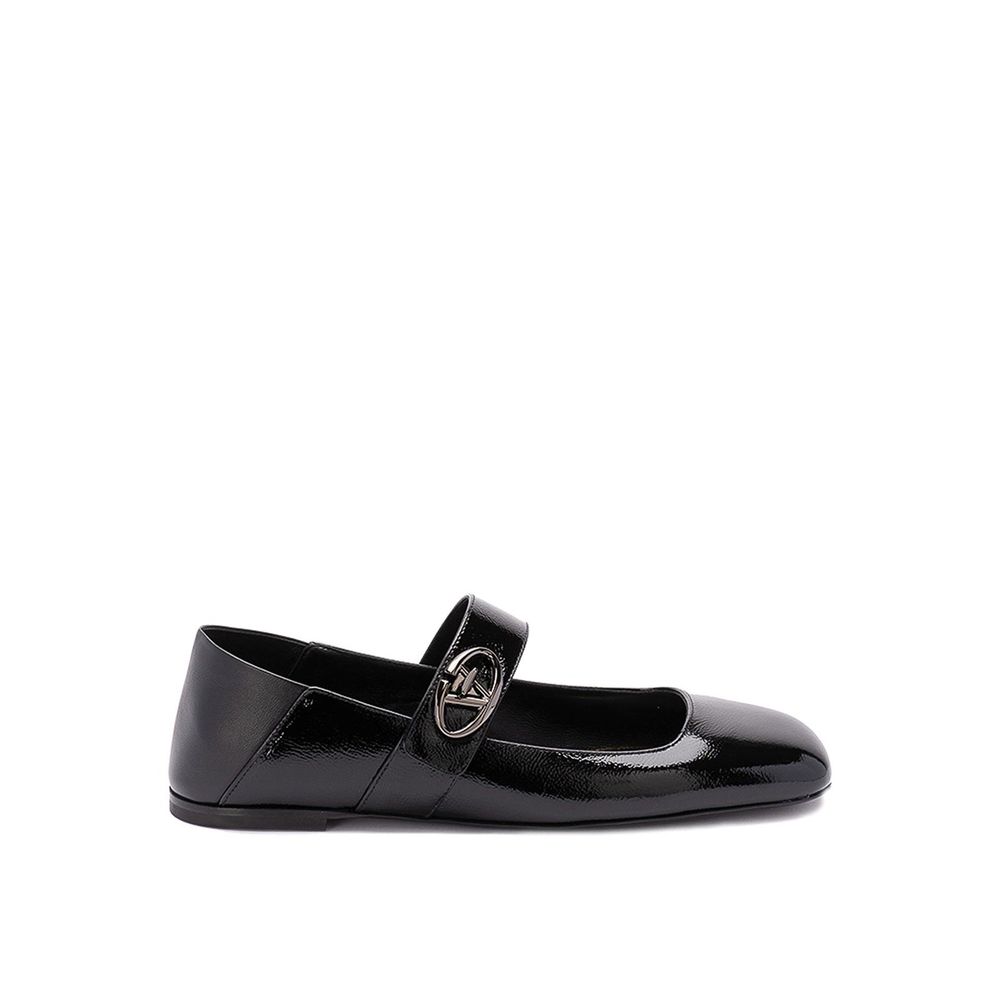 Valentino Garavani Leather Locker Ballerina Flats Glam Steals