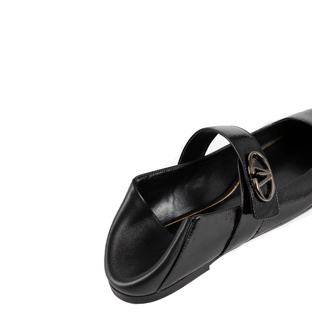 Valentino Garavani Leather Locker Ballerina Flats Glam Steals