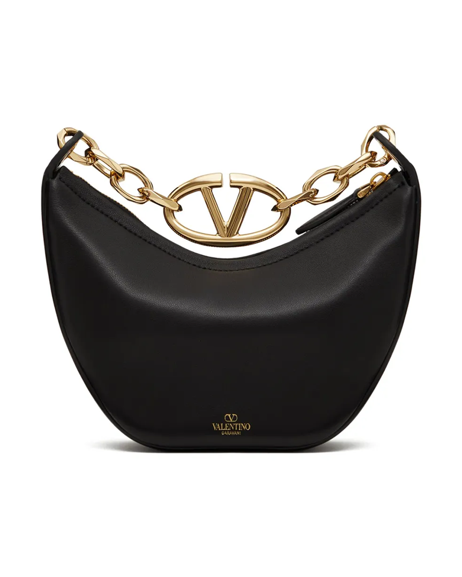 Valentino Garavani Leather Mini Hobo Vlogo Shoulder Black Bag Glam Steals