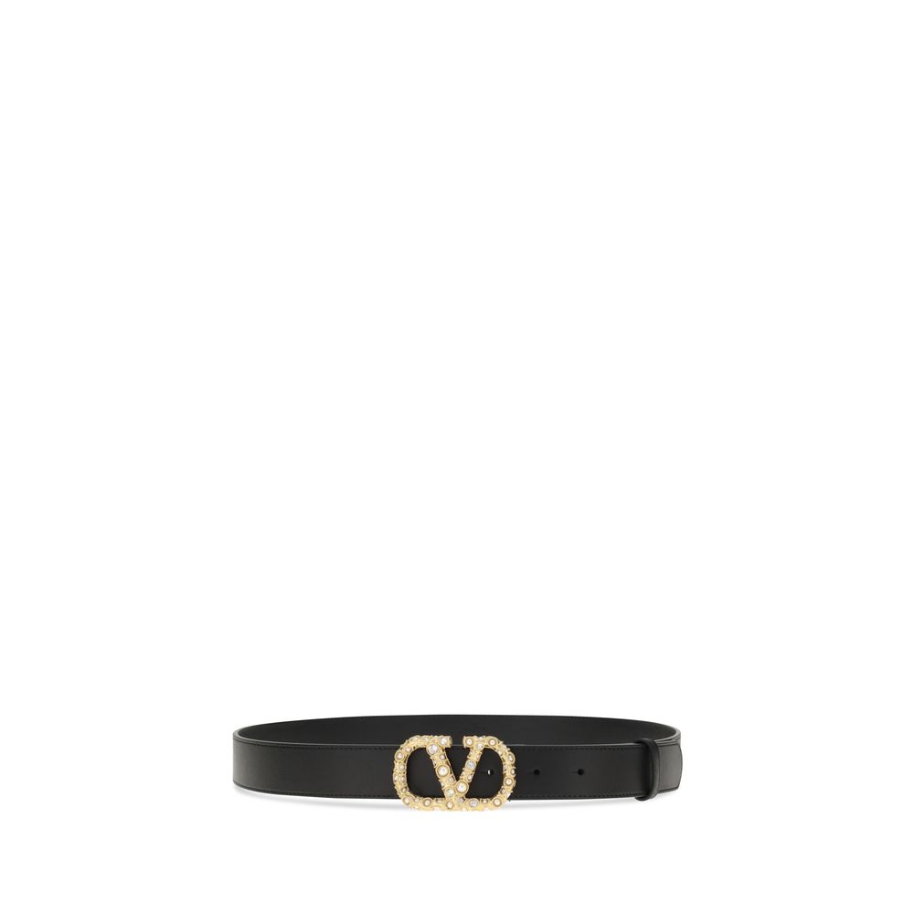 Valentino Garavani Leather Vlogo Belt Glam Steals