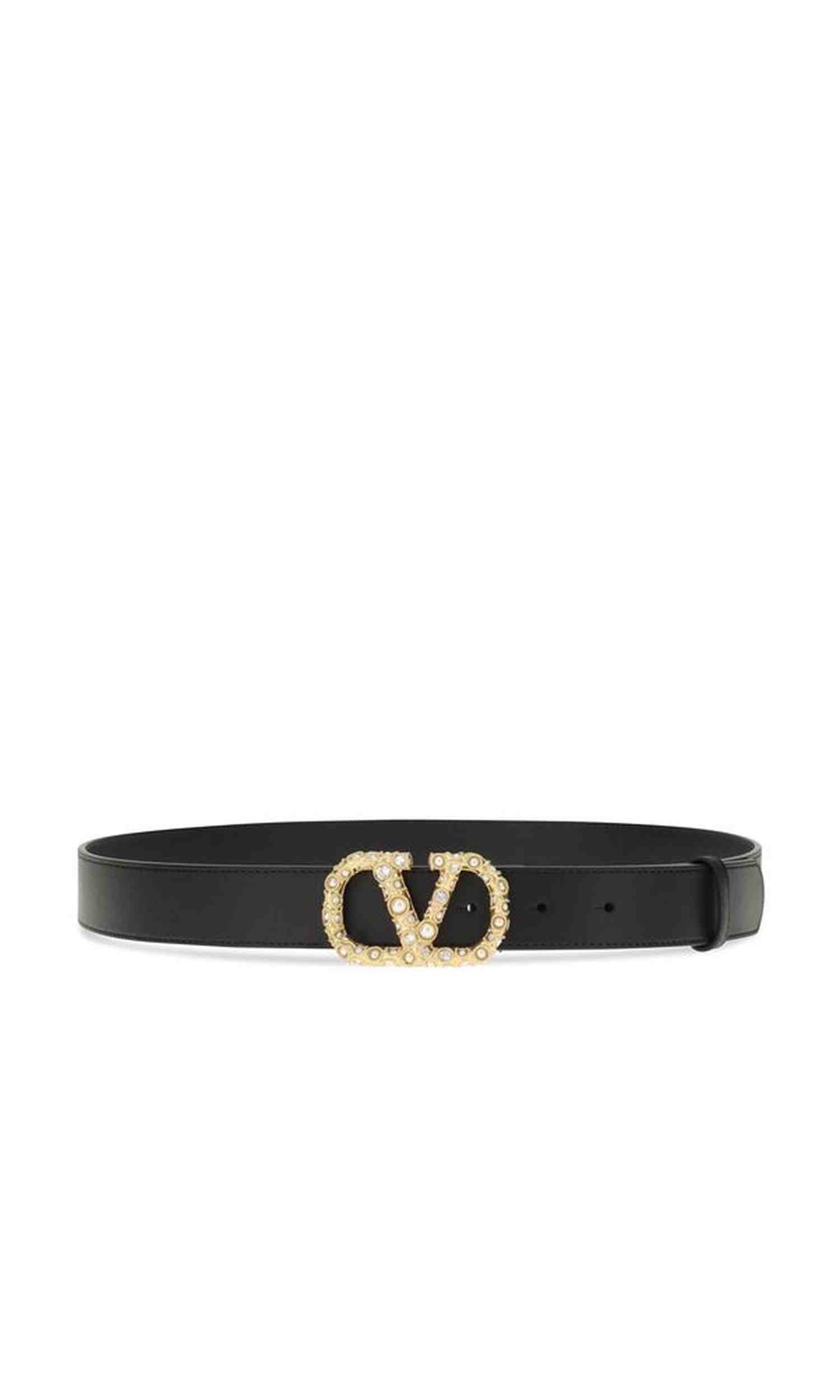 Valentino Garavani Leather Vlogo Belt Glam Steals