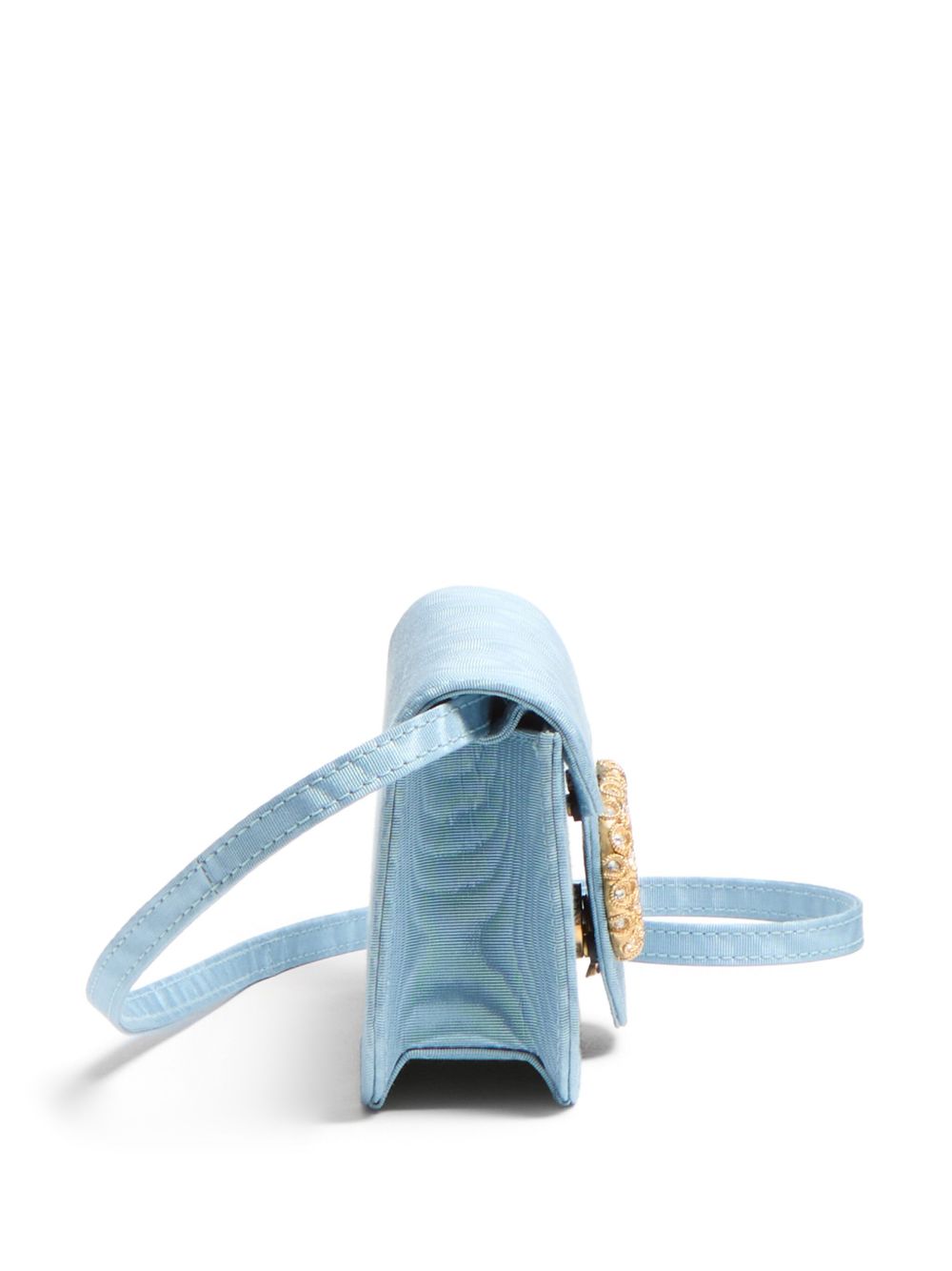 Valentino Garavani Locò Moiré Fabric Clutch with Jewel Logo Glam Steals