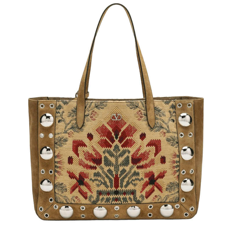 Valentino Garavani Medium Tote Bag Nellcôte in Jacquard Fabric Glam Steals