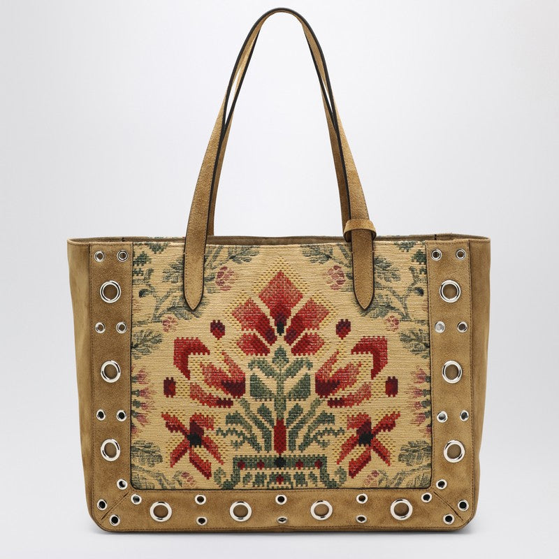 Valentino Garavani Medium Tote Bag Nellcôte in Jacquard Fabric Glam Steals