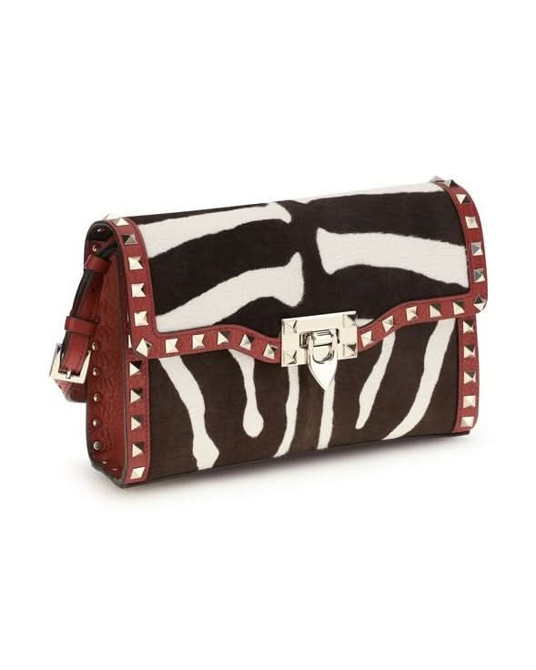 Valentino Garavani Multicolor Calf Leather Bos Taurus Shoulder Bag Glam Steals