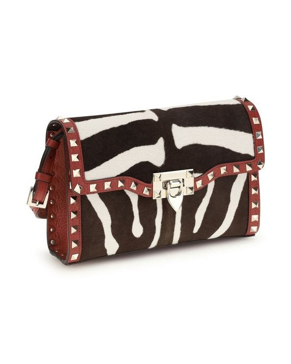 Valentino Garavani Multicolor Calf Leather Bos Taurus Shoulder Bag Glam Steals