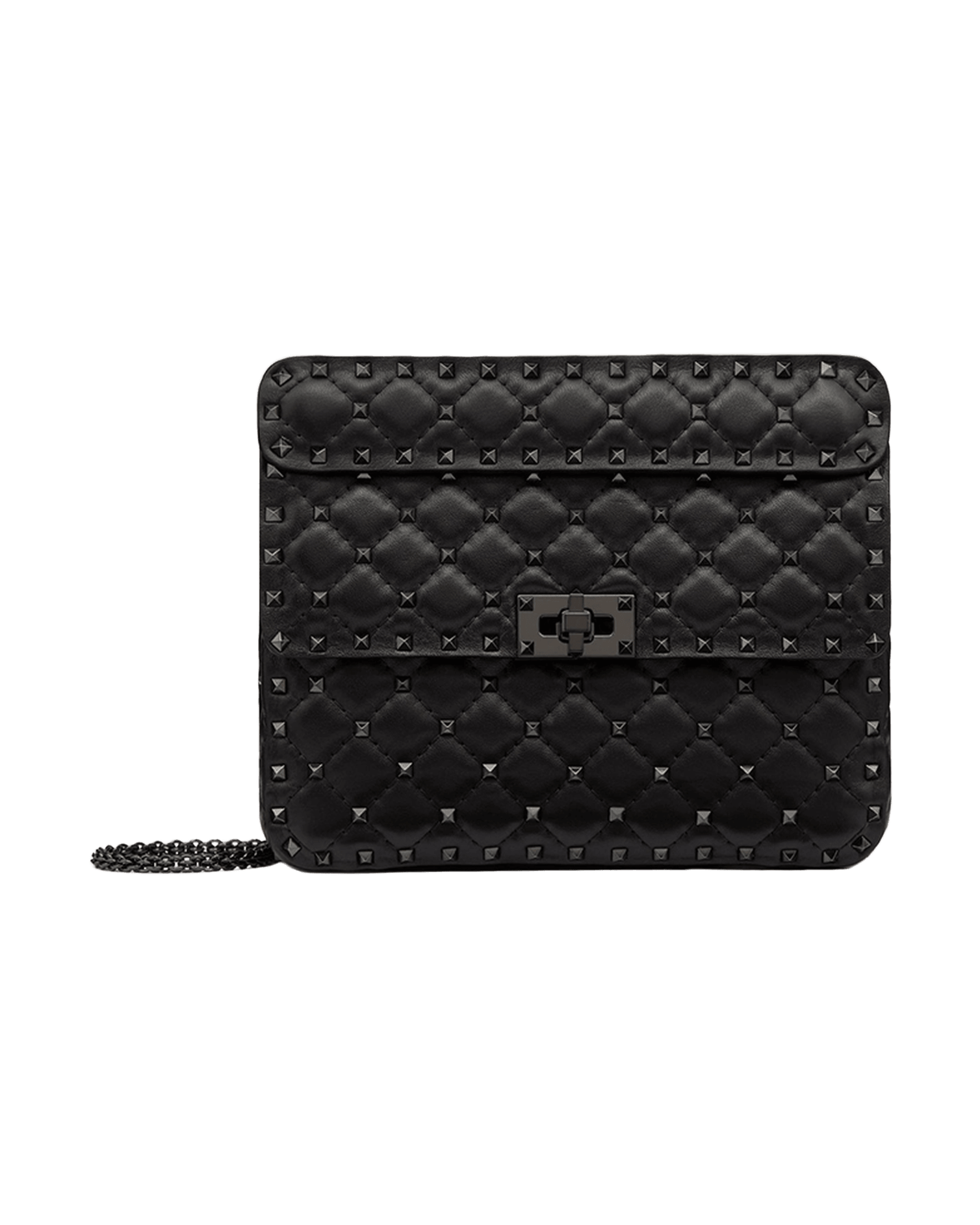 Valentino Garavani Nappa Leather Medium Rockstudt Spike Black Bag Glam Steals