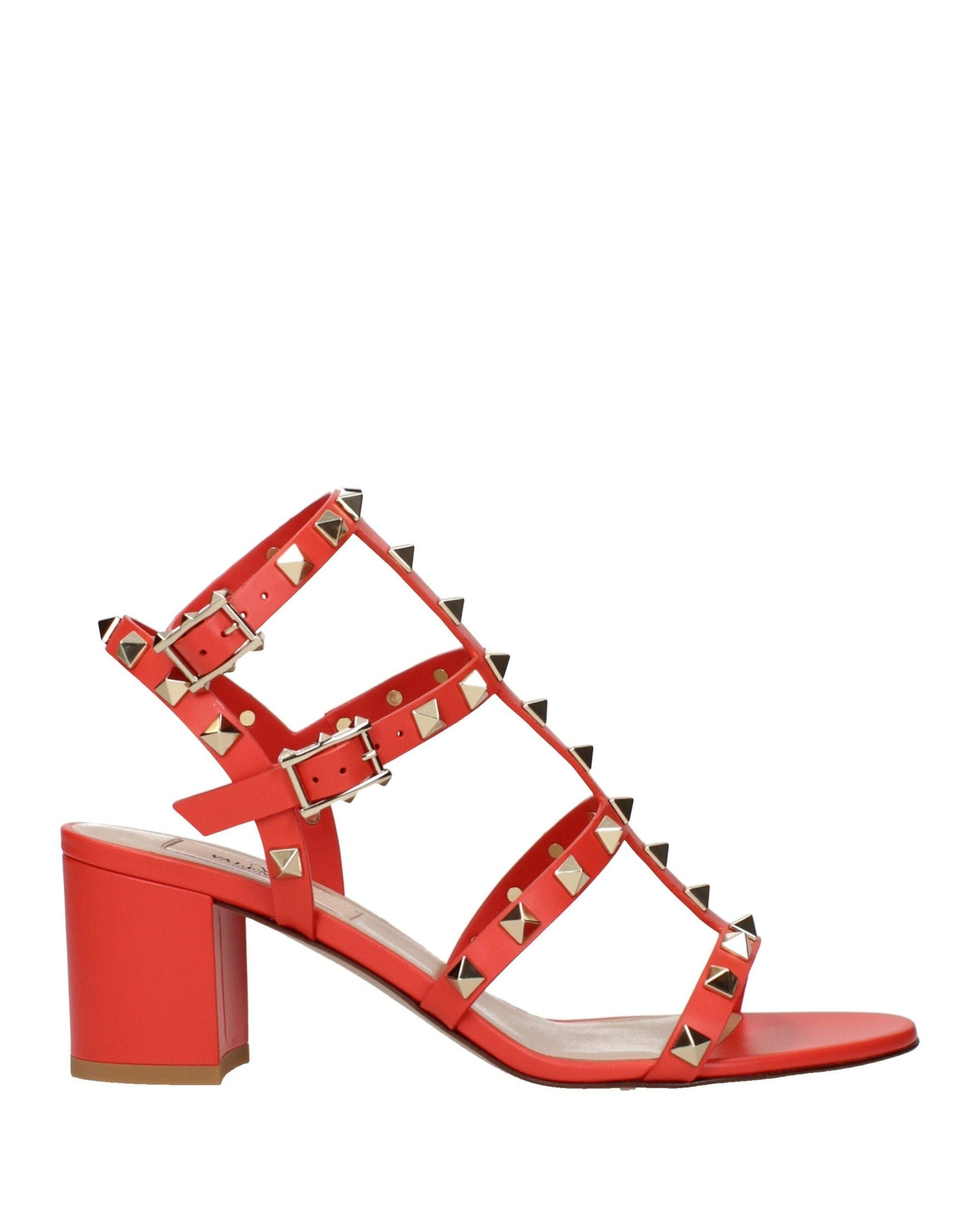 Valentino Garavani Orange Leather Platform Sandals Glam Steals