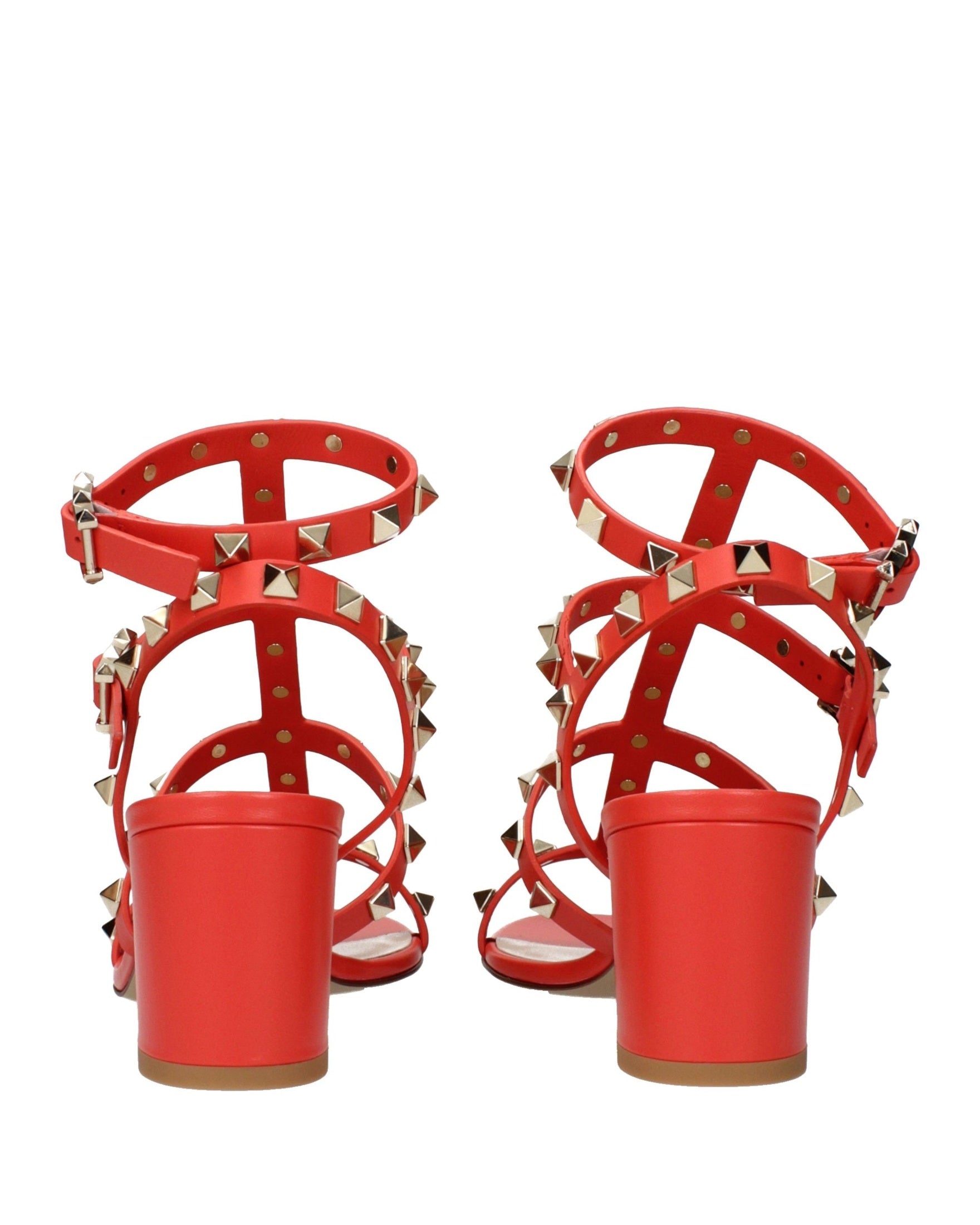 Valentino Garavani Orange Leather Platform Sandals Glam Steals