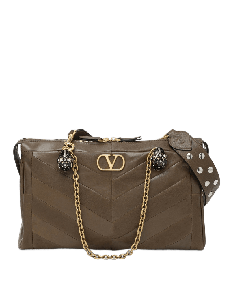 Valentino Garavani Panthea Bag in Tundra Colored Chevron Pattern Nappa Glam Steals