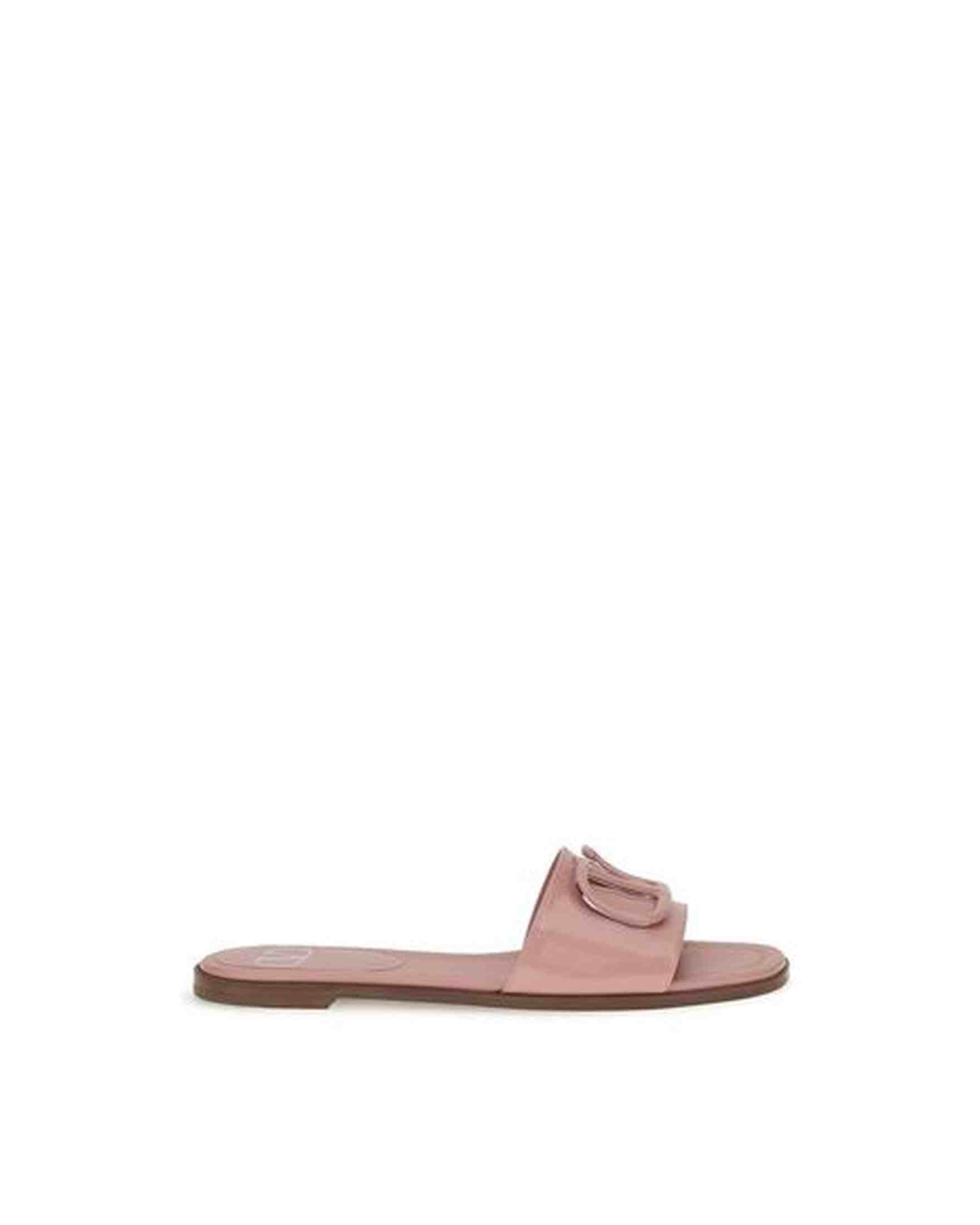 Valentino Garavani Patent Leathe Vlogo Slide Sandals Glam Steals