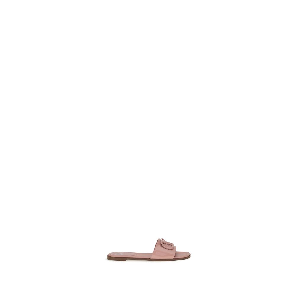 Valentino Garavani Patent Leathe Vlogo Slide Sandals Glam Steals