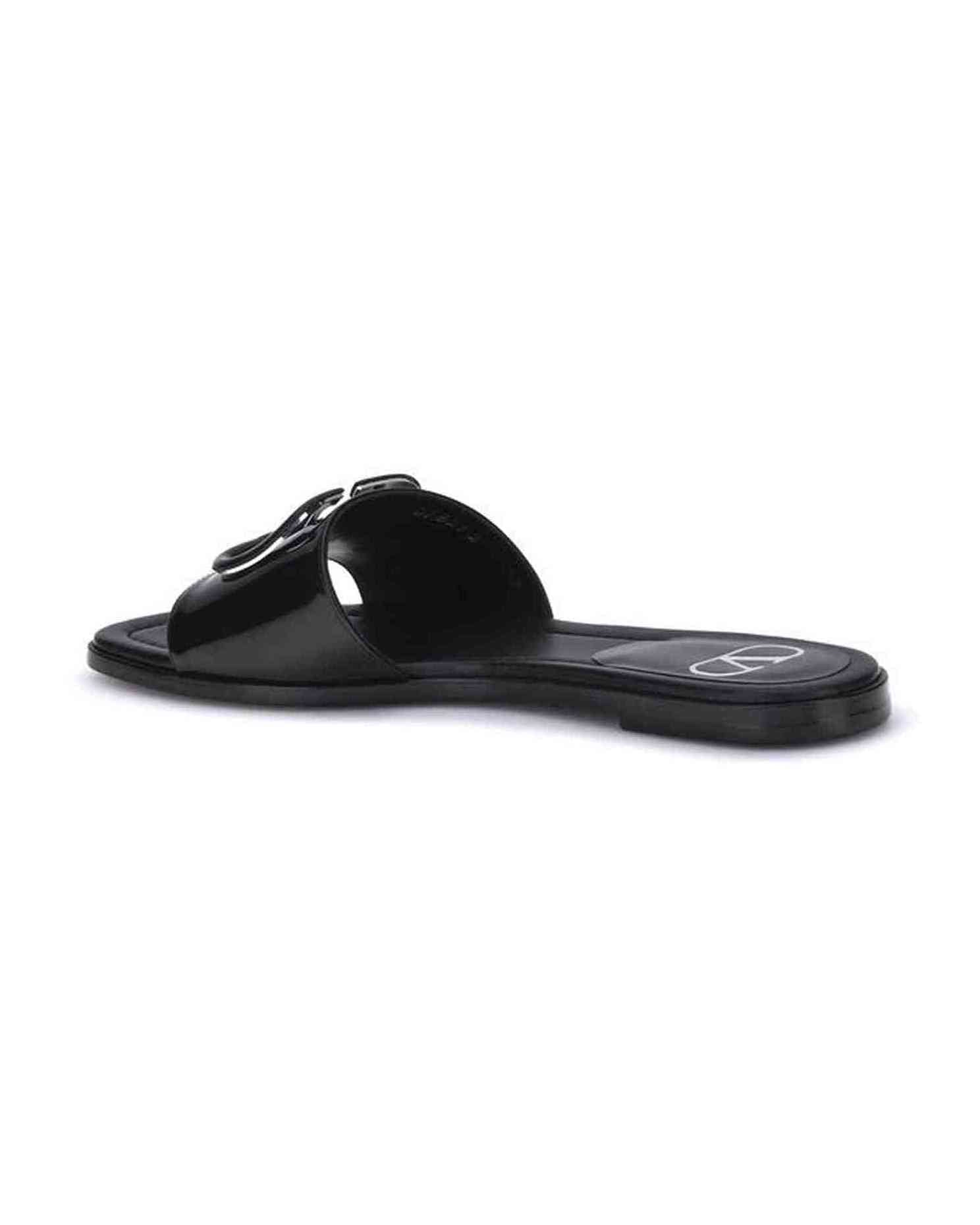 Valentino Garavani Patent Leathe Vlogo Slide Sandals Glam Steals