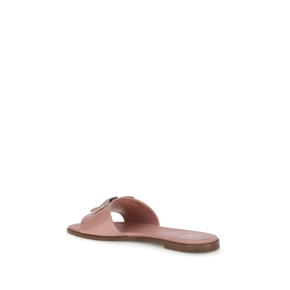 Valentino Garavani Patent Leathe Vlogo Slide Sandals Glam Steals
