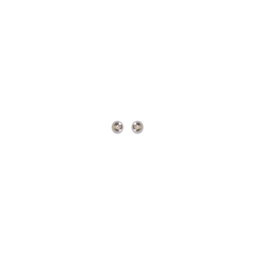 Valentino Garavani Pearl Earrings Vlogo Glam Steals