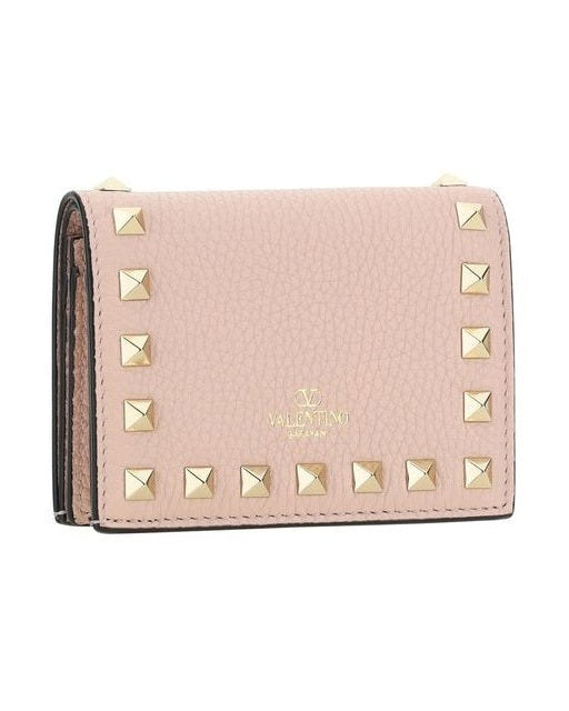 Valentino Garavani Pink Leather Calf Bos Taurus Wallet Glam Steals