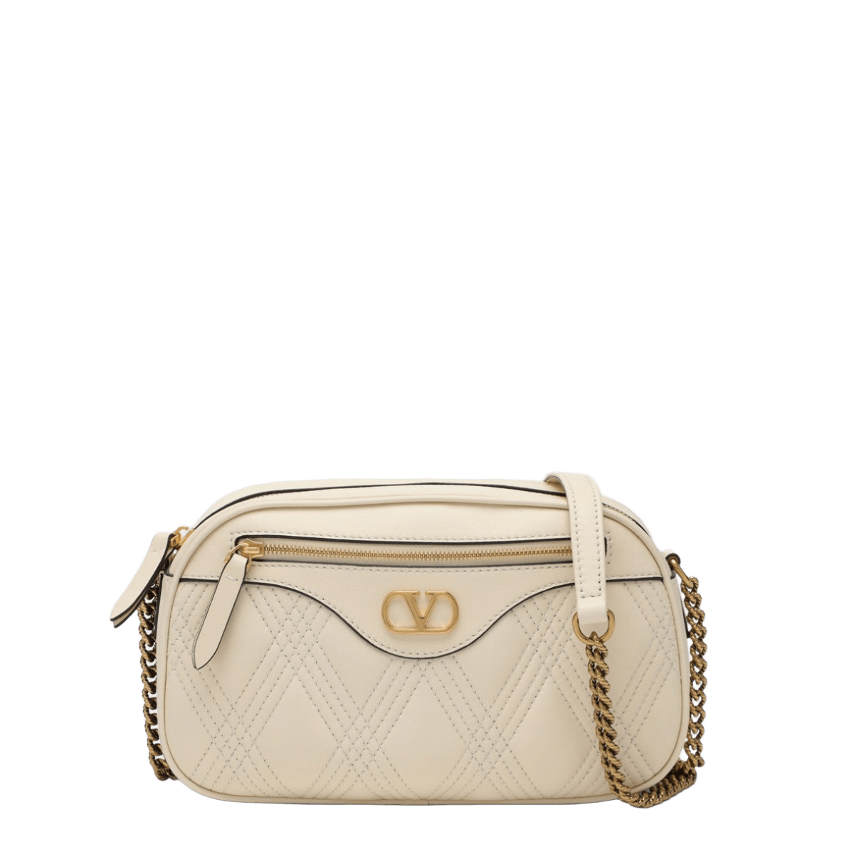 Valentino Garavani Quiltie 67 chain bag butter coloured Glam Steals