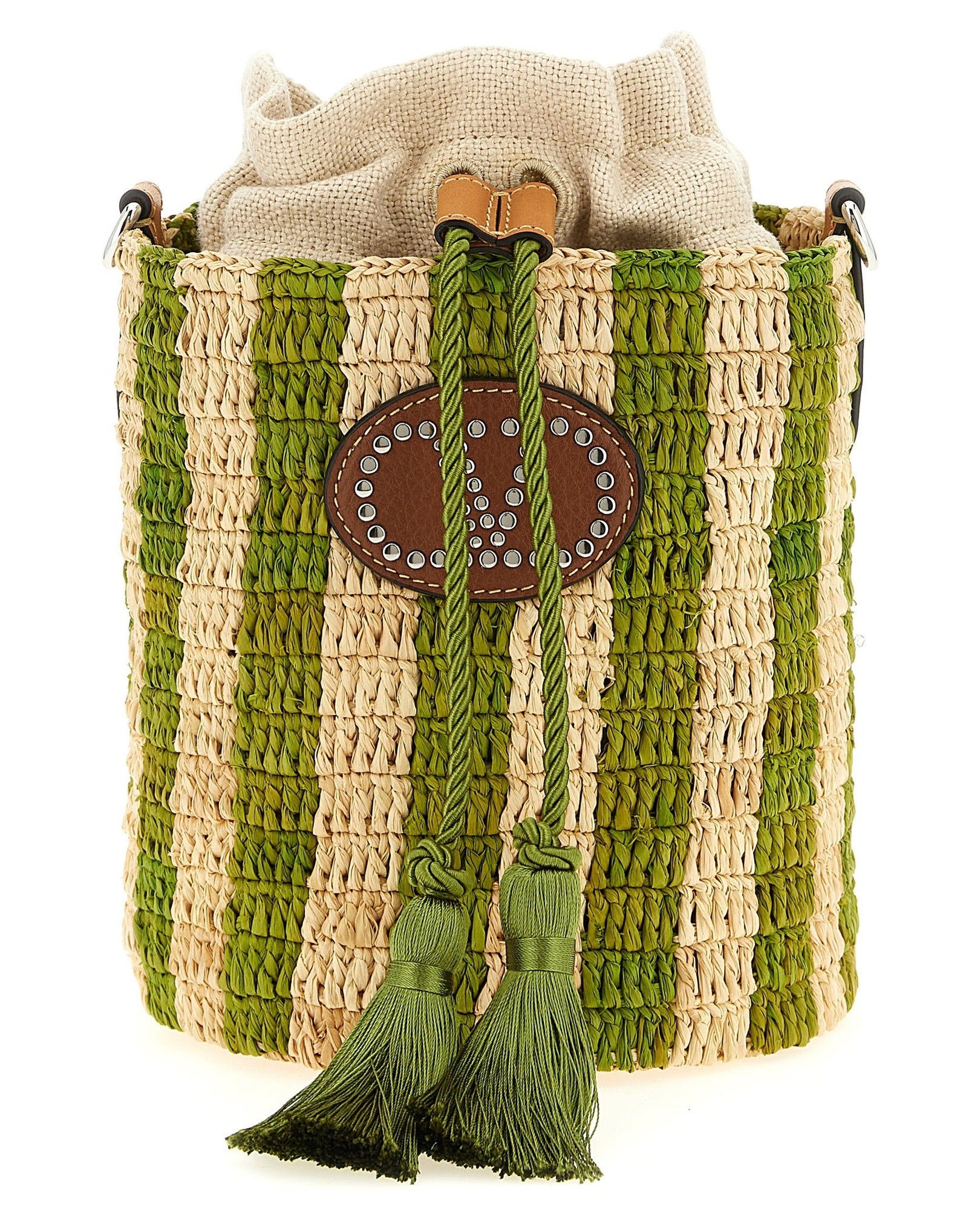 Valentino Garavani Raffia Small Bucket Bag Glam Steals