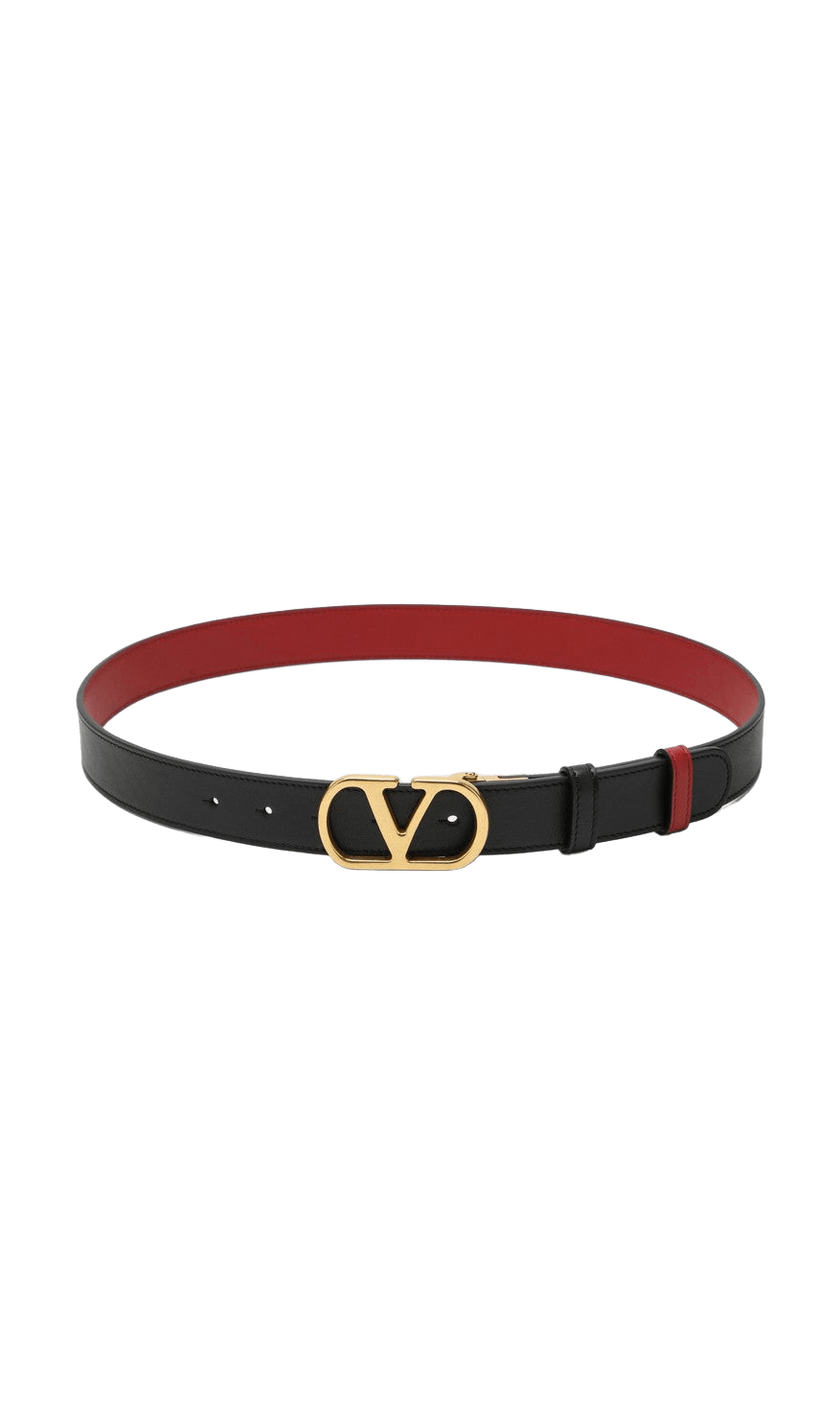 Valentino Garavani Reversible Vlogo Signature Belt in Black Glam Steals