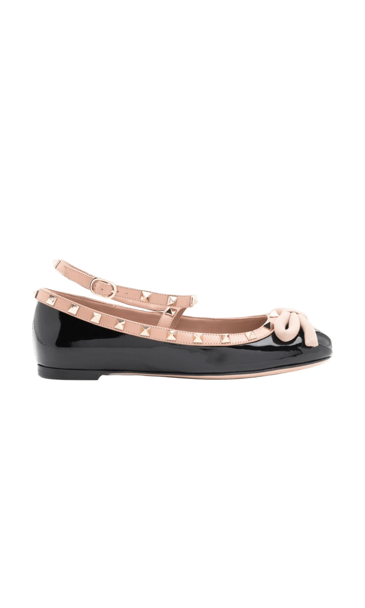 Valentino Garavani Rockstud Bow Detailing Ballerina Shoes Glam Steals