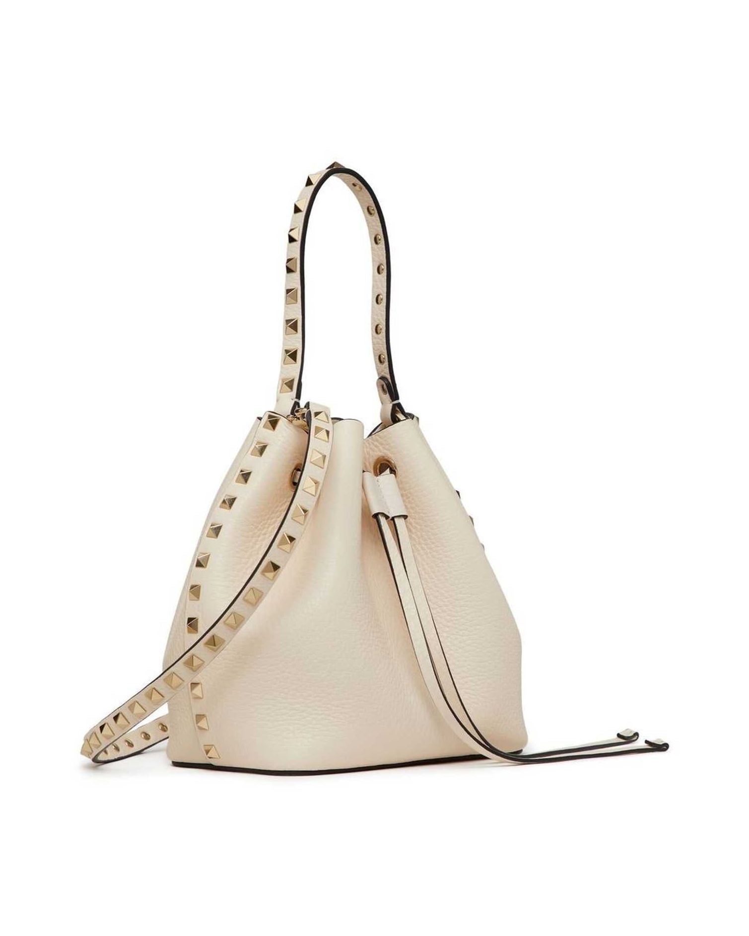 Valentino Garavani Rockstud Bucket Bag in Grainy Calfskin Glam Steals