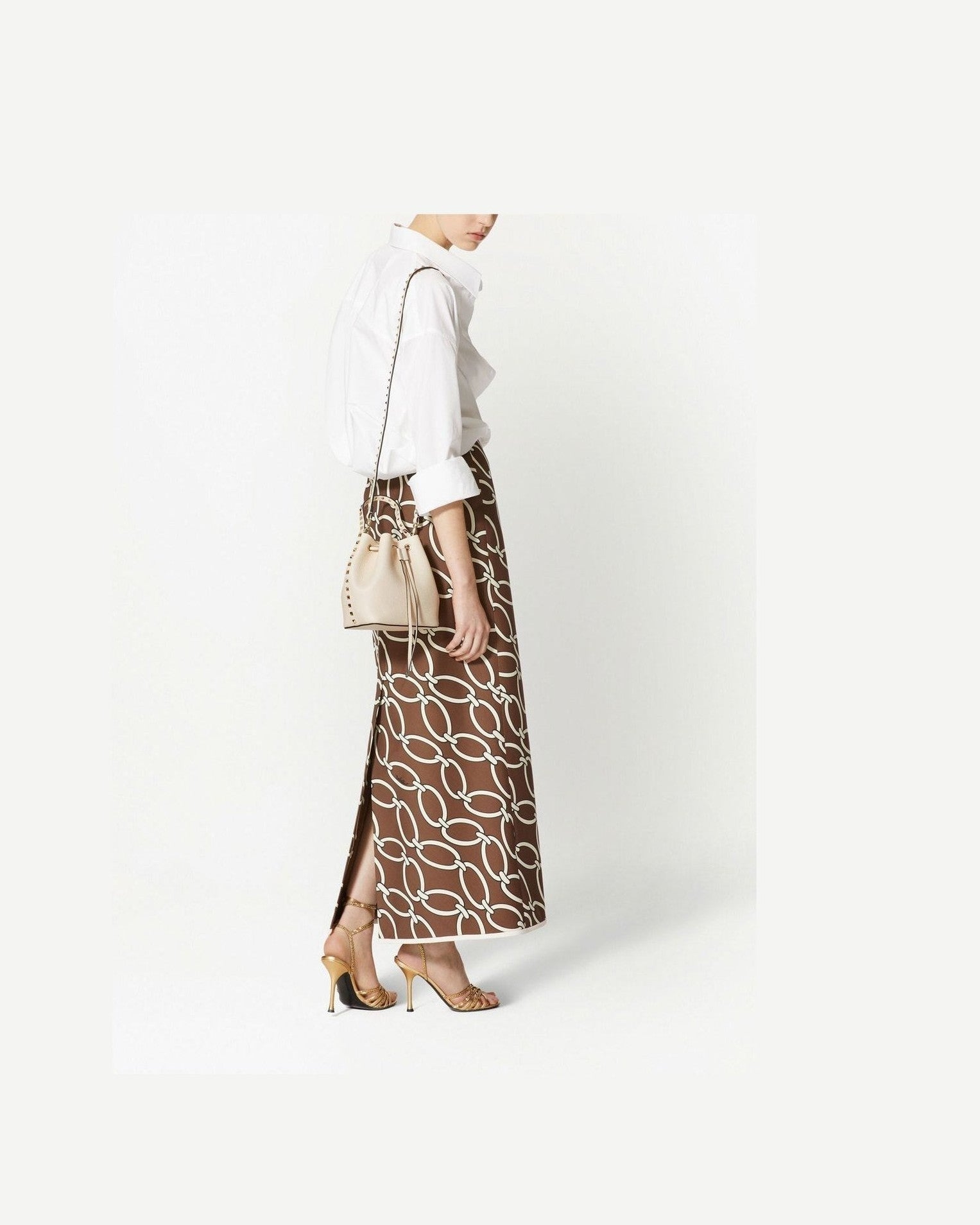Valentino Garavani Rockstud Bucket Bag in Grainy Calfskin Glam Steals