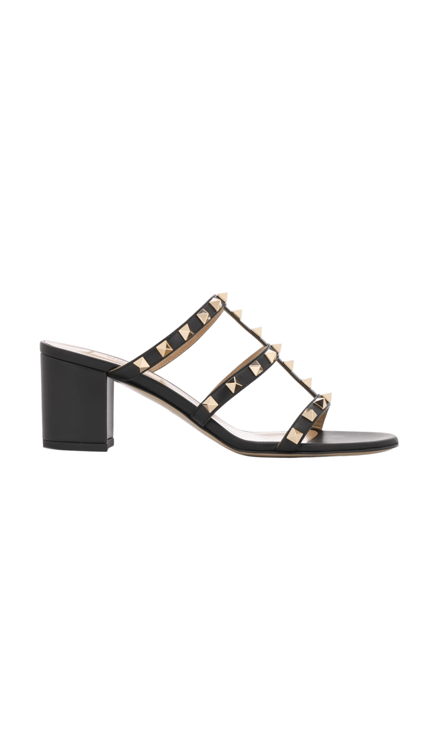 Valentino Garavani Rockstud Calfskin Slider Sandals 60mm Glam Steals