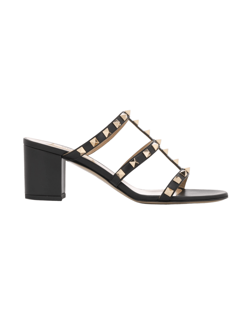 Valentino Garavani Rockstud Calfskin Slider Sandals 60mm Glam Steals