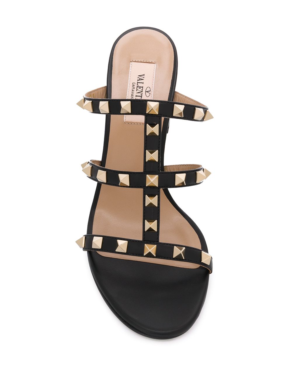Valentino Garavani Rockstud Calfskin Slider Sandals 60mm Glam Steals