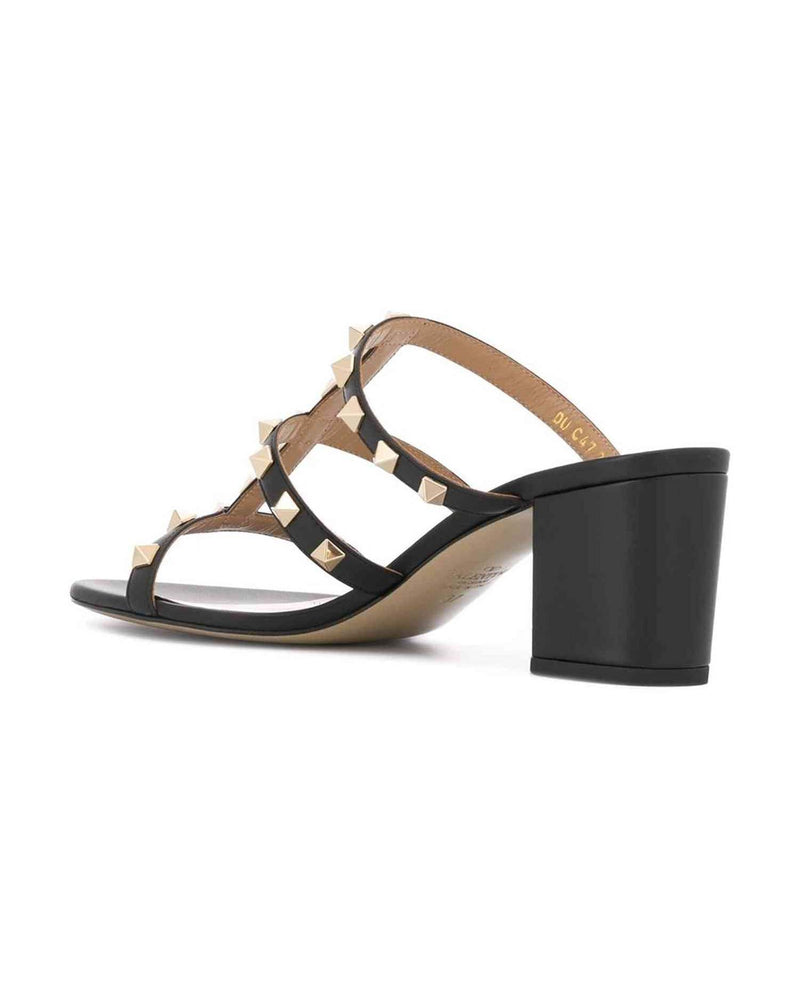 Valentino Garavani Rockstud Calfskin Slider Sandals 60mm Glam Steals